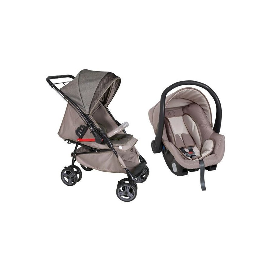 Kit Carrinho Maranello Ii Caramello Bebe Conforto Cocoon Cappuccino Galzerano Madeiramadeira