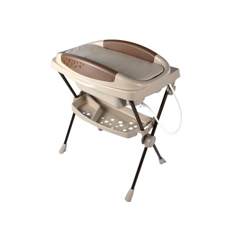 Banheira para Bebe Banho Premium com Suporte e Trocador 20 Litros Sand - Galzerano