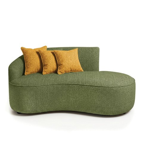 Sofá 2 Lugares Orgânico 140cm Morgan Napoli Impermeável Verde/amarelo D03 - D'rossi