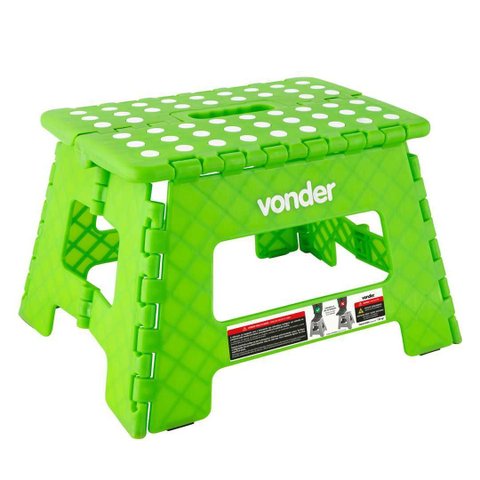 Banqueta Plast Dobravel 220mm Verde Vonder