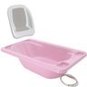 Banheira Rígida Rosa Claro Galzerano + Redutor de Assento Galzerano - 1