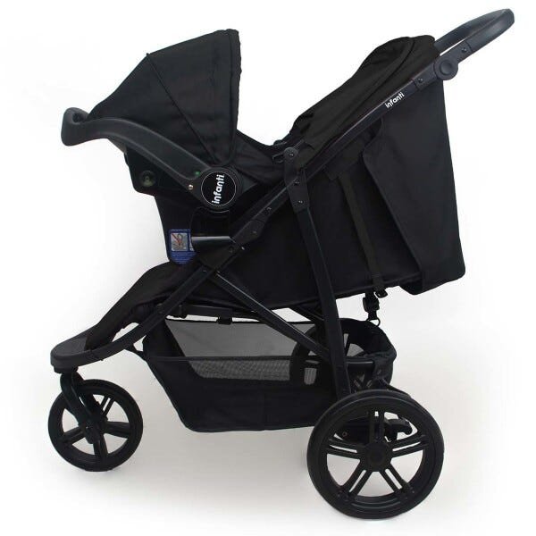 Carrinho de bebê Travel System Collina Trio Black Infanti + bebê conforto + Base - 2