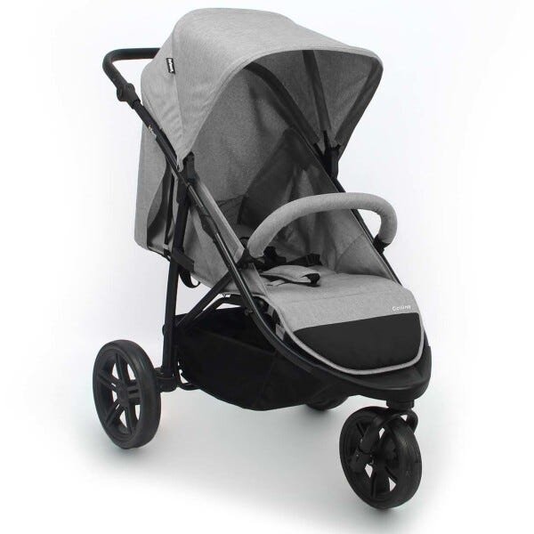 Carrinho de bebê Travel System Collina Trio Grey Infanti + bebê conforto + Base - 3