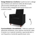Ver imagem 5 de Poltrona para Sala Confortável Decorativa Londres Suede:preto