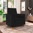 Ver imagem 1 de Poltrona para Sala Confortável Decorativa Londres Suede:preto
