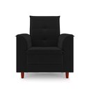 Ver imagem 6 de Poltrona para Sala Confortável Decorativa Londres Suede:preto