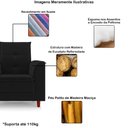 Ver imagem 4 de Poltrona para Sala Confortável Decorativa Londres Suede:preto