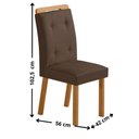 Ver imagem 4 de Conjunto Mesa de Jantar 120cm com 4 Cadeiras Estofadas Multimóveis Crrft-CON043 Madeirado/Marrom