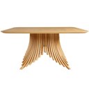 Ver imagem 2 de Mesa de Jantar 6 Lugares Quadrada Base Ripada 150cm Diadema B05 Amêndoa Cinamomo - Lyam Decor