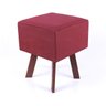 Puff Quadrado em Suede Premium Vinho Marsala - 1