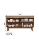 Ver imagem 3 de Conjunto com Cristaleira Liz, Buffet Quartzo e Aparador Menphis Henn - Nature/off White