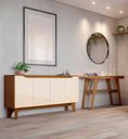 Ver imagem 5 de Conjunto com Cristaleira Liz, Buffet Quartzo e Aparador Menphis Henn - Nature/off White
