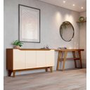 Ver imagem 5 de Conjunto com Cristaleira Liz, Buffet Quartzo e Aparador Menphis Henn - Nature/off White