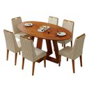 Ver imagem 1 de Conjunto Sala de Jantar Mesa 1,80m Vick 6 Cadeiras Bel