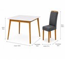 Ver imagem 3 de Conjunto Sala de Jantar Mesa e 4 Cadeiras Madeira Maciça Tampo com Vidro Móveis Mundial