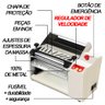 Cilindro Laminador de Massas Elétrico Pro Bivolt Regulador Velocidade Aço Carbono Inox Cozinha - 3