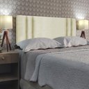 Ver imagem 2 de Cabeceira de Cama Estofada Siena Double Essencial Suede Rbl:casal Tradicional/bege