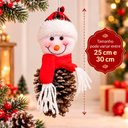 Ver imagem 6 de Pendente Boneco Neve Pinha Natural Enfeite Natalino Kit 4PÇS