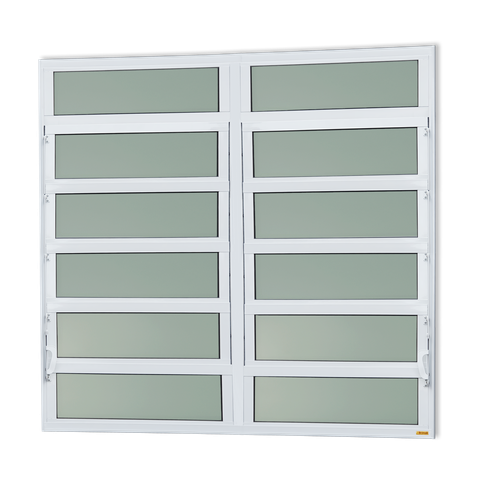 Basculante Alumínio 2 SEÇÕES120 X 120 Elite V.Boreal Branco Brimak