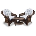 Ver imagem 1 de Conjunto Naxos - 2 Poltronas + 1 Mesa Centro - Duna Cru