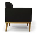 Ver imagem 4 de Sofá Namoradeira Base de Madeira Castanho Elisa Suede D03 - D’RossiPreto