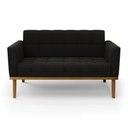 Ver imagem 3 de Sofá Namoradeira Base de Madeira Castanho Elisa Suede D03 - D’RossiPreto