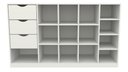 Ver imagem 4 de Balcão Atendimento Armário Colmeia Horizontal M8 Mdp Loja VETORIAL MÓVEIS Branco
