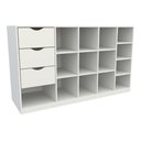 Ver imagem 5 de Balcão Atendimento Armário Colmeia Horizontal M8 Mdp Loja VETORIAL MÓVEIS Branco