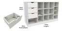 Ver imagem 2 de Balcão Atendimento Armário Colmeia Horizontal M8 Mdp Loja VETORIAL MÓVEIS Branco