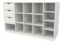 Ver imagem 3 de Balcão Atendimento Armário Colmeia Horizontal M8 Mdp Loja VETORIAL MÓVEIS Branco
