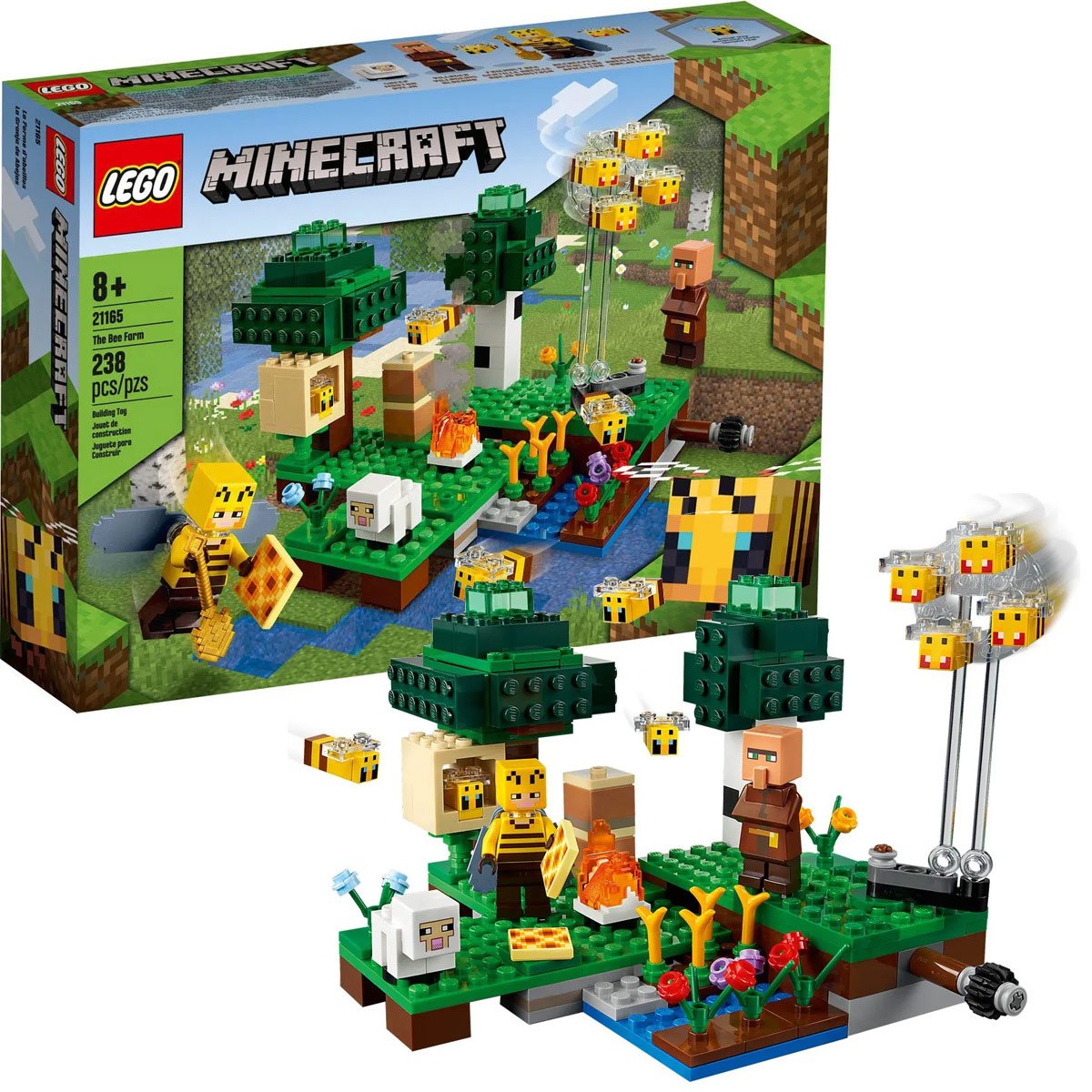 Brinquedo LEGO Minecraft Fazenda da Abelhas Até 8 Anos 238 Peças ...