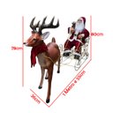 Ver imagem 2 de Treno Papai Noel Rena Natal Realista Som LED Loja Shopping Movimento Musica Natalina Cenario Festa e