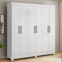 Ver imagem 2 de Guarda Roupa Casal 6 Portas 3 Gavetas Pratico D02 Branco - Mpozenato