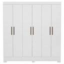 Ver imagem 5 de Guarda Roupa Casal 6 Portas 3 Gavetas Pratico D02 Branco - Mpozenato
