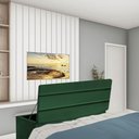 Ver imagem 1 de Calçadeira Baú Recamier Estofada Cama de Solteiro 100cm Argentina Corino Verde- Mabe Magazine