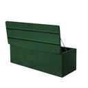 Ver imagem 2 de Calçadeira Baú Recamier Estofada Cama de Solteiro 100cm Argentina Corino Verde- Mabe Magazine