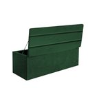 Ver imagem 3 de Calçadeira Baú Recamier Estofada Cama de Solteiro 100cm Argentina Corino Verde- Mabe Magazine