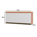 Ver imagem 2 de Módulo Cozinha Telasul Thela Macadâmia Armário Thela Macadâmia com 1 Porta 80cm Freijó Branco