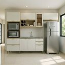 Ver imagem 1 de Cozinha Compacta Modulada 4 Peças com Aéreo Torre Quente e Balcão sem Tampo Nanda