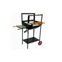 Churrasqueira Carrinho Com Kit Giratório Bivolti 4 Espetos - 1