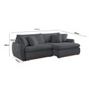 Ver imagem 2 de Sofá Cama 210 Cm Braço 15 Cm Retrátil e Reclinável Inova Meu Sofá Online