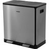 Lixeira Retangular Dupla 30 Litros Inox Cinza Vonder - 1