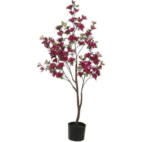 Planta Artificial Arvore Azaleia Pu C/pote X86 Fucsia 1,20cm