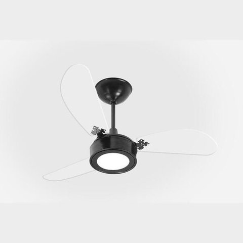 Ventilador New Cristal LED 6000K 3P Pto/Transparente 127V