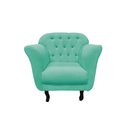 Ver imagem 4 de Kit 2 Poltronas Decorativa Dália Veludo Acqua