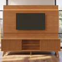 Ver imagem 3 de Painel Aros com LED e Rack Gaia 180cm para TV 65" 2 Portas:Naturalle