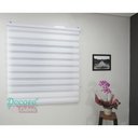 Ver imagem 1 de Persiana Rolo Double Vision Zebra 220larg x 220alt Branca com bando - Sala/ Escritório/Quarto/Sacada