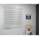 Ver imagem 1 de Persiana Rolo Double Vision Zebra 220larg x 220alt Linho com bando - Sala/ Escritório/Quarto/Sacada