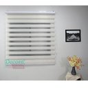 Ver imagem 3 de Persiana Rolo Double Vision Zebra 220larg x 220alt Linho com bando - Sala/ Escritório/Quarto/Sacada