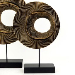Escultura Abstrata Pequena - Objeto Decorativo em Madeira - 2